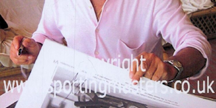 Exclusive Limited Edition: Giacomo Agostini Autographed Print with Authentic Signing Photo Now Available!