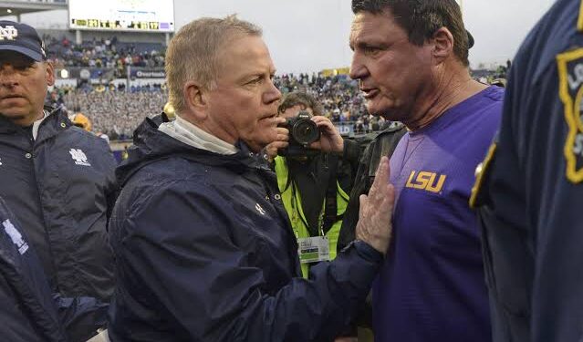 ESPN: This might be the end for Coach Brian Kelly as Edward James Orgeron Jr’s returning back to the team remains uncertain for LSU Tigers; According to…read –