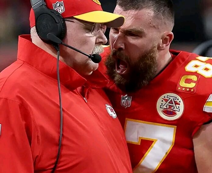 Sadly: Travis Kelce has heated conversation with Coach Andy Reid as he’s removed from…….Read more
