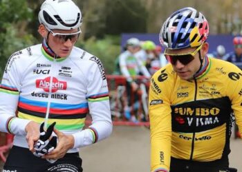 Wout van Aert geeft toe moeite te hebben met communicatie met rivaal Mathieu van der Poel: “Hij is moeilijk te begrijpen en te doorgronden”