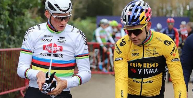 Wout van Aert geeft toe moeite te hebben met communicatie met rivaal Mathieu van der Poel: “Hij is moeilijk te begrijpen en te doorgronden”