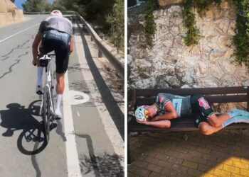 VIDEO: “Wielrennen is nooit zonder lijden, toch?” — Mathieu van der Poel werkt zich helemaal uit de naad onder de Spaanse zon in aanloop naar de Tour