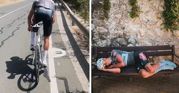 VIDEO: “Wielrennen is nooit zonder lijden, toch?” — Mathieu van der Poel werkt zich helemaal uit de naad onder de Spaanse zon in aanloop naar de Tour