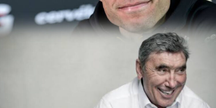 Exclusief: Wout Van Aert bezoekt zijn idool Eddy Merckx thuis in Meise na het horen van zijn ziekte