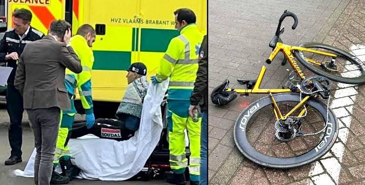 TUSSENSPRINT: Nieuwe beelden van Evenepoels val in de Dauphiné, en een bijzondere dag voor Wout van Aert