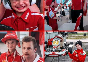 Throwback: When Young Ferrari Fan Thomas Met His Hero Kimi Räikkönen After Spanish GP Heartbreak 🥹❤️7️⃣