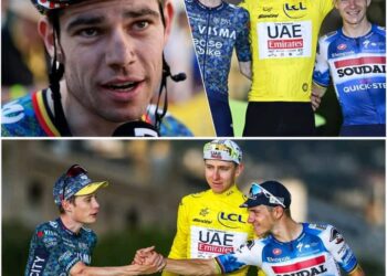 “Je bent een Superman”: Visma–Lease a Bike brengt eerbetoon aan Van Aert, maar ook aan “kampioenen” Evenepoel en Pogačar