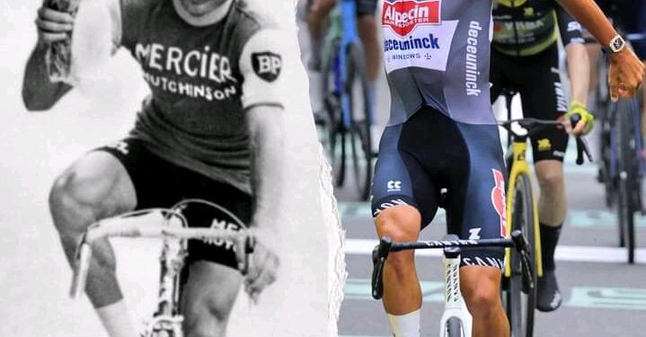 Soms moet het gewoon zo zijn. 51 jaar na Raymond Poulidors laatste etappezege in de Tour de France behaalde zijn kleinzoon Mathieu van der Poel vandaag zijn tweede etappezege. De nalatenschap blijft levend! 💛