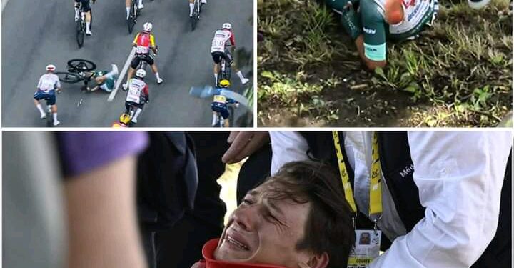 Gebroken sleutelbeen en rib voor Jasper Philipsen, renner overgebracht naar ziekenhuis in Herentals