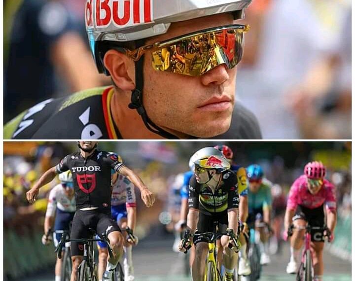 Van Aert verplettert zijn collega met een krachtige schot — Van de fiets en in de schijnwerpers!