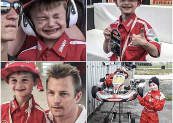 Kimi Räikkönen’s Iconic ‘Crying’ Fan Is Now Into Karting — And He’s Racing with the Finn’s Legendary #7