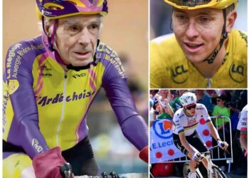 💖🚴‍♂️ 105 YEARS OLD AND THE MOMENT THAT HELD THE WORLD STILL: Robert Marchand cycles 22.5 kilometers in one hour, smashing an impossible record — What he said next brought Tadej Pogačar to tears and he admits it changed the way he looks at every race…