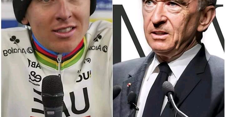 Po zmagi v 1. etapi izvršni direktor Louis Vuittona Bernard Arnault osupnil kolesarski svet s ponudbo 5 milijonov dolarjev Tadeju Pogačarju