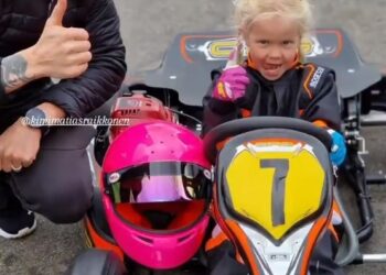 Retired Kimi Räikkönen Teaches 5-Year-Old Daughter How to Race – Passing the Torch to the Next Generation ❤️