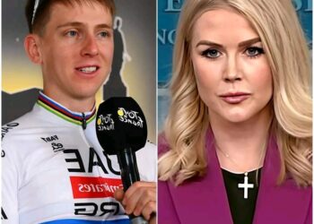 Studio izbruhne: Tadej Pogačar utiša Karoline Leavitt z brutalno resnico v desetih besedah