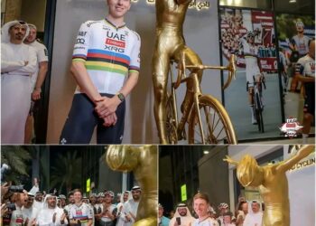 🚨 PRED 15 MINUTAMI: POGAČARJEV ZLATI KIP JE “NORO” SPRAVIL CEL KOLESARSKI SVET! 🚨 Ekipa ZAE je na skrivaj porabila 2 milijona evrov za ovekovečenje njegove zmage na dirki po Franciji – in Lance Armstrongovo sporočilo s 5 besedami ga je spravilo v jok! 🏆✨