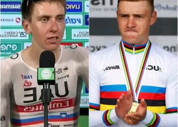 Tadej Pogačar se je v živo na televiziji zadušil, ko je Remcov Evenepoelov mega dogovor z Red Bullom šokiral kolesarjenje