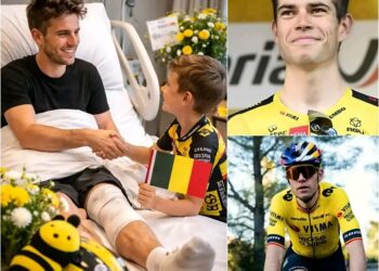 📢 Een ontroerende gebeurtenis: Nadat hij hoorde dat Wout van Aert in het ziekenhuis was opgenomen, verscheen de 10-jarige jongen die hij ooit had gered aan zijn bed – en wat er daarna gebeurde, bracht de kampioen tot tranen.