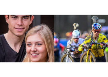 “Je zou kunnen zeggen dat Mathieu de ware liefde van mijn man is” – Wout van Aerts vrouw maakt grapje over zijn band met Van der Poel