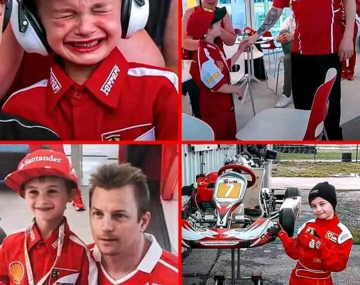 A Beautiful Reunion: The Once Heartbroken Ferrari Kid Thomas Meets His Hero Kimi Räikkönen Again – And This Time He’s Already an Adult ❤️
