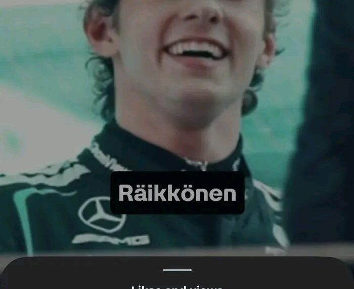 Kimi Räikkönen tykkäsi julkaisusta, jossa kuuluttaja merkitsi Kimi Antonellin nimen väärin palkintojenjakotilaisuudessa