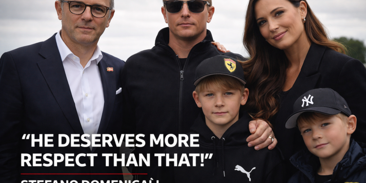 ”Hän ansaitsee enemmän kunnioitusta kuin tuon!” – Stefano Domenicali avasi hiljattain keskustelun puolustaakseen Kimi Räikköstä ja hänen perhettään myrkyllisen kritiikin aallolta