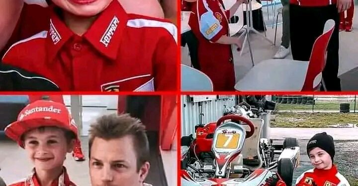 Kaunis jälleennäkeminen: Kerran sydänsurujen murtama Ferrari-lapsi Thomas tapaa sankarinsa Kimi Räikkösen – ja tällä kertaa hän on jo aikuinen ❤️