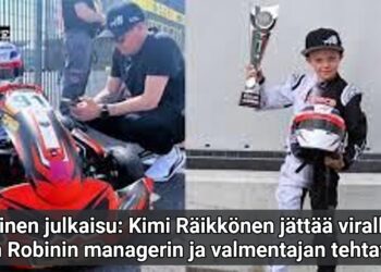 Virallinen ilmoitus: Kimi Räikkönen eroaa virallisesti Son Robinin managerin ja valmentajan tehtävästä merkittävässä karting-muutoksessa