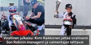 Virallinen ilmoitus: Kimi Räikkönen eroaa virallisesti Son Robinin managerin ja valmentajan tehtävästä merkittävässä karting-muutoksessa