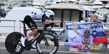 Vuelta a España: Tadej Pogačar zmaga na kronometru 1. etape in osvoji prvo majico vodilnega v Monaku