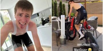„Pretepеn, a še vedno isti Tadej“ 💪 – Tadej Pogačar je začel rehabilitacijo zloma z vadbo na vrtu in v kuhinji